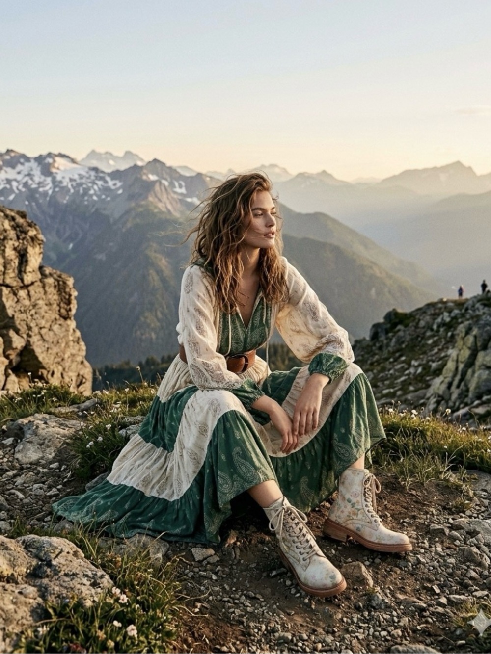 Free people Flower print boots